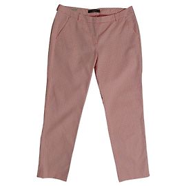 Pantalones Weekend Max Mara Rosa y Blancos de Algodón Rosa Blanco