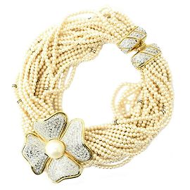 Colar de pérolas Valentino Garavani Marrom