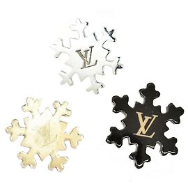Broche de floco de neve Louis Vuitton Preto