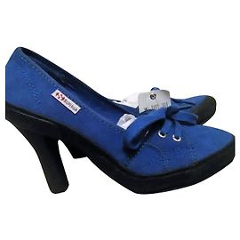 BASKETS À TALONS SUPERGA Bleu