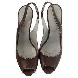 Sergio Rossi slingback pumps Brown