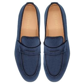 Autre Marque MOCASSINI IN VELLUTO DA UOMO STEVE Blu