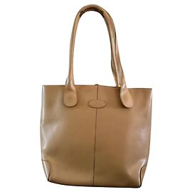 Tod's Sac cabas en cuir Marron Noir