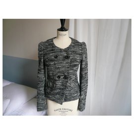 Isabel Marant Etoile-ISABEL MARANT ETOILE - CHAQUETA TWEED GRIS T2 muy buen estado-Gris antracita