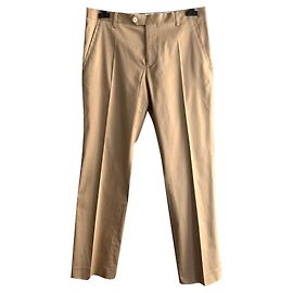 Roberto Cavalli Pantalón de algodón satinado beige Beige