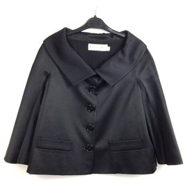 Dior-Dior silk cape-Black