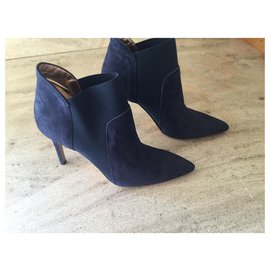 Ann Tuil-Ankle Boots-Navy blue
