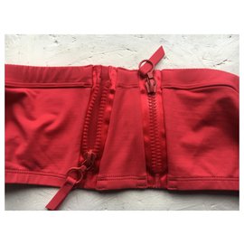 Eres-Very strapless bikini top-Red