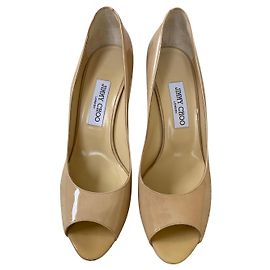 Jimmy Choo Absatzschuhe Beige Lackleder 40 Beige