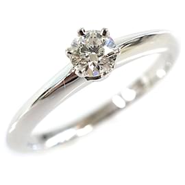 Tiffany & Co-Tiffany Silver Diamond Ring-Silvery