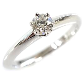 Tiffany & Co Tiffany Silver Diamond Ring Silvery