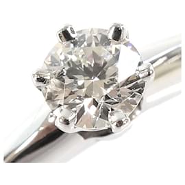 Tiffany & Co-Anillo de diamantes de plata Tiffany-Plata