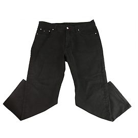 Tommy Hilfiger Madison Schwarze Baumwolle Herren Freizeithose Hosengröße 36 / 38 Schwarz
