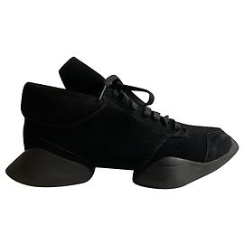 Rick Owens Black suede Runner sneakers Black
