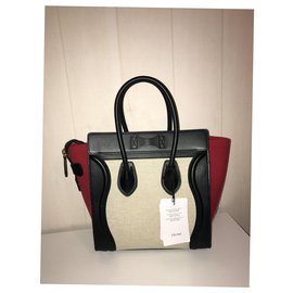 Céline-CÉLINE LUGGAGE-Rouge,Blanc cassé