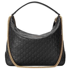Borsa grande Hobo Signature Gucci Nero