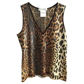 Dior Tops Estampado de leopardo