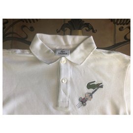 Lacoste-Tops Tees-White