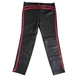 Pantalon cuir Noir Versus par Versace Noir