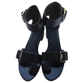 Alexander Wang Black Leather Sandals Black
