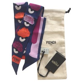 Fendi-Scarves-Pink,White,Orange,Navy blue