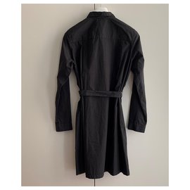 Kenzo-Black popeline cotton dress-Black