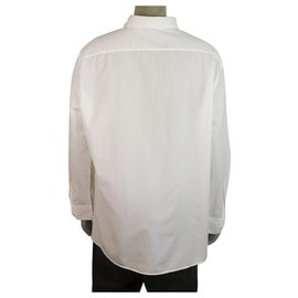 Ermenegildo Zegna-Ermenegildo Zegna Classic White Shirt Long Sleeve Cotton Mens 3XL-White