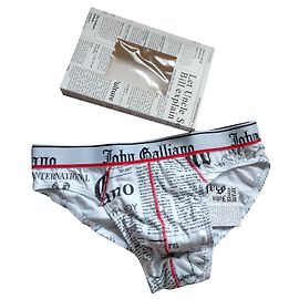John galliano, Nuevo Periódico John Galliano SLIP. Ropa interior T /2 Blanco