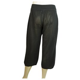 Autre Marque-Pantalon court noir perforé Crossley 100% Pantalon d'été en coton sz S-Noir