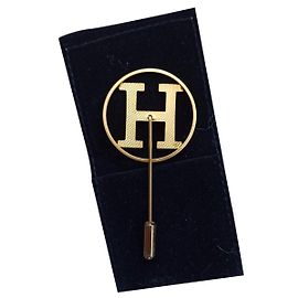 Hermès Broche H Doré