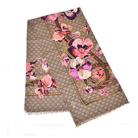 Gucci-GUCCI SCARF BRAND NEW FLORAL-Multiple colors