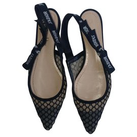 Christian Dior-Flat lace pumps-Black