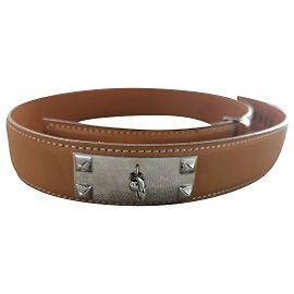 Hermès Hermes CDC collier de chien belt Caramel