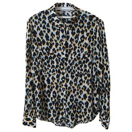 Camicia Samsoe & Samsoe Stampa Leopardata in Viscosa Multicolore Stampa leopardo
