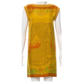 Hermès-Dresses-Mustard