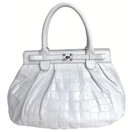 Zagliani Crocodilo grande 12000€ Puffy Bag Branco