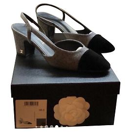 Chanel slingback Grey