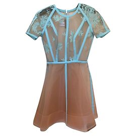 Autre Marque Vestido Alex Perry de renda floral e malha Multicor