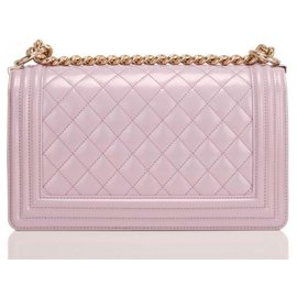 Chanel-Borsa Chanel Boy viola chiaro , dimensione media , condizione perfetta , neuf-Porpora