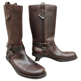 Fendi-Botas Fendi 39,5 Nova Condição-Castanho escuro