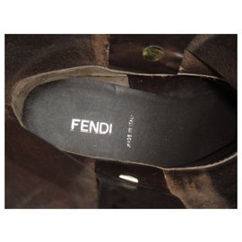 Fendi-Fendi p boots 39,5 new condition-Dark brown