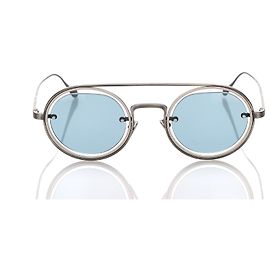 Gafas de sol redondas azules de Armani Plata Azul Azul claro