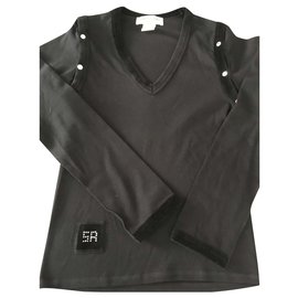 Sonia Rykiel Baumwollpullover Schwarz Schwarz