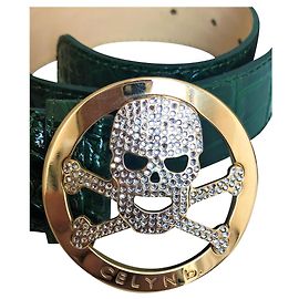 Elisabetta Franchi Celyn B coco printed belt Green