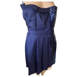 Love Moschino Kleid aus blauer Seide Blau