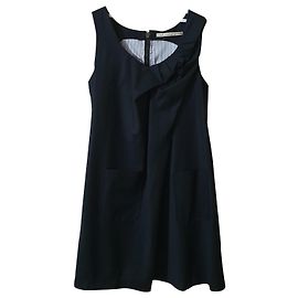 Gestuz Schwarzes Kleid aus Wolle Größe 40 Schwarz