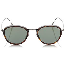 Óculos de Sol Armani Redondos com Cor Marrom Marrom Verde
