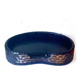 Gucci-Rare Woven Leather Gucci Dog Bed-Black