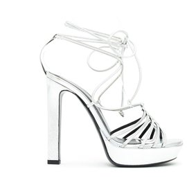 Saint Laurent-SILVER gladiator en37 NEW-Silvery