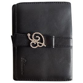 Blumarine Leather wallet Black
